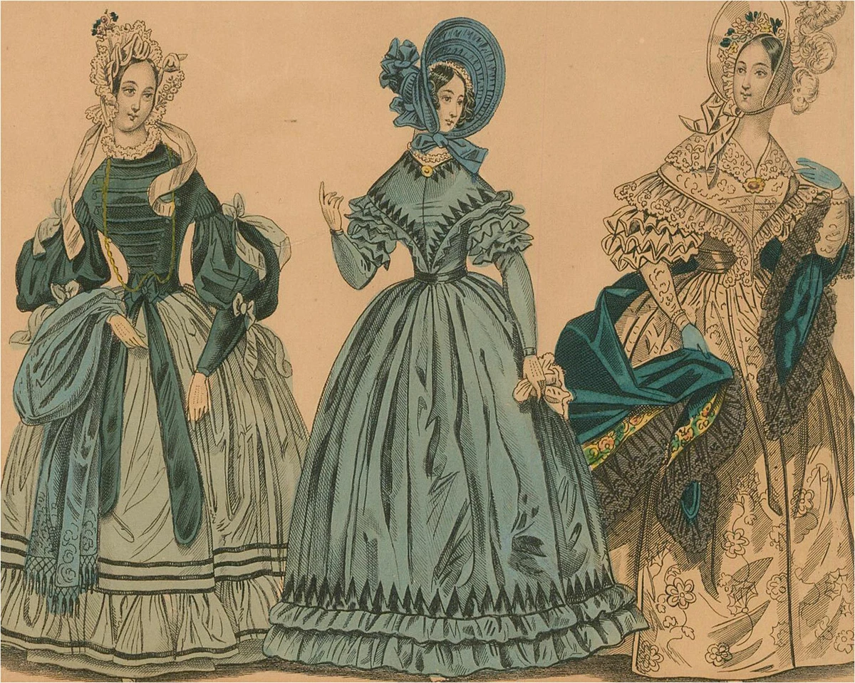 1830s women's fashion top