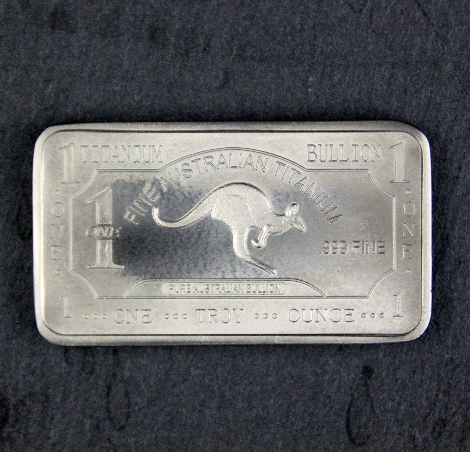 PAGJHRFJG Titan Barren 1 Pfund - 999er Reinheit, Lasergraviert, 12,7x6,35x1,27cm