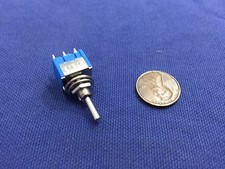 Blue On Off On Momentary Mini Toggle Switch 1/4 3A 250V 6A 125V C8 STAMP
