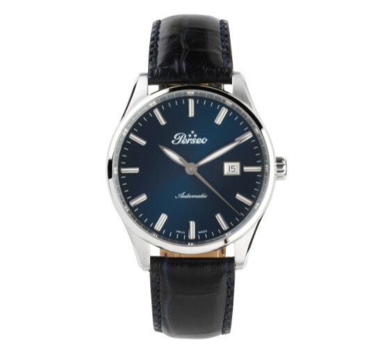 Orologio Uomo automatico Svizzero Perseo 11349.03 acciaio Pelle Quadrante  Blu | Acquisti Online su eBay
