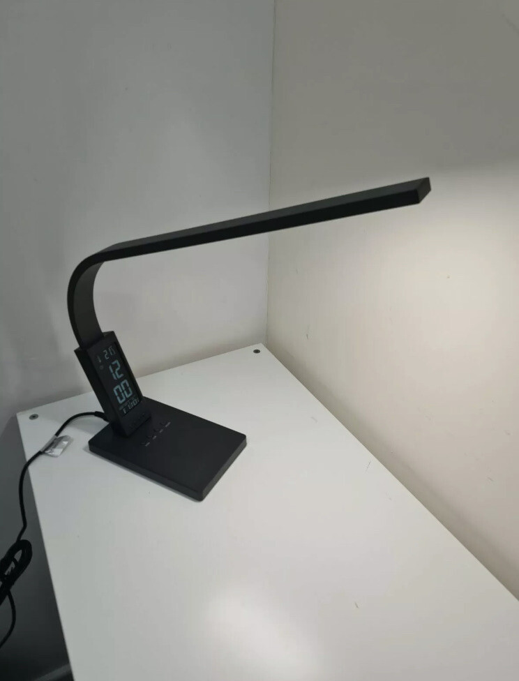 LED Desk Lamp Energy Saving with Clock Temperature Date Time Display Germany