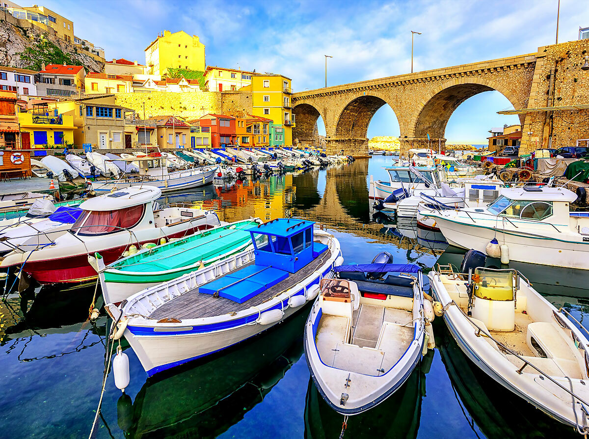 Tableau Marseille Vallon des Auffes décoration murale toile 50x70 cm