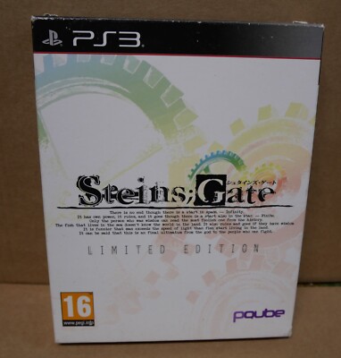 PS3 STEINS GATE Limited Edition Spiel Sealed Box Set Komplett Art Book