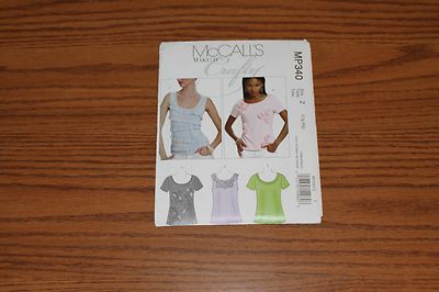 Tops McCall's Make It Crafty Sewing Pattern UNCUT Sizes Misses L XL Pullover 340