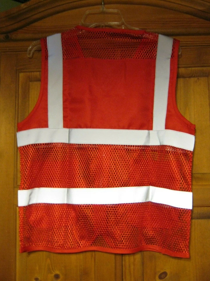 Safety Vest with Tool Pockets High Visibility Reflective Vest for Working Large - Image 4 of 4