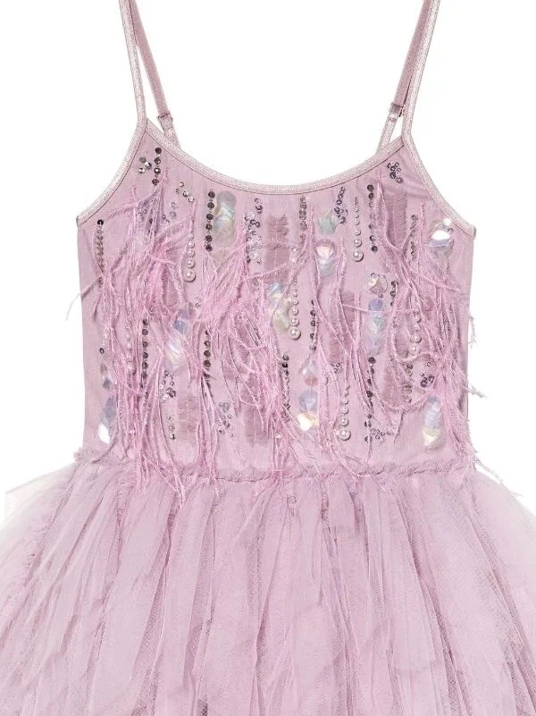 Vestido Tutu Du Monde Pluma Tutú Púrpura Niña Foto 2 de 3
