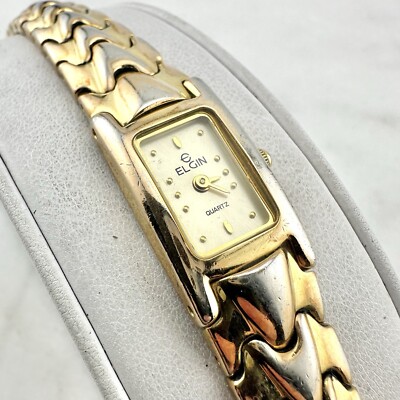Vintage Ladies Gold Tone Elgin EM912-170 Dress Style Watch - Has