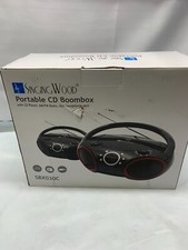 Singing Wood SBX030C Portable CD Player Boombox with AM FM Stereo Radio-RED New
