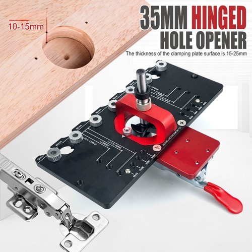Woodworking 35MM Hinge Opener Adjustable Aluminum Handle Punch Hinge with Jig - Picture 2 of 11