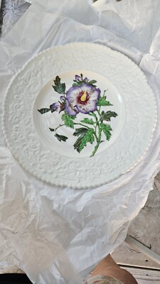 Royal Cauldon England Plate 11-inch Botanical Series Hibiscus 