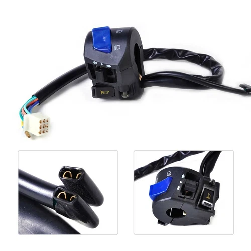 7/8" Handlebar Horn Hi/Low Beam Turn Signal Light Switch Control Motorcycle W - Bild 1 von 15
