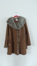 Womens Penguin Thick Button Up Tan Coat Jacket Medium Large ??
