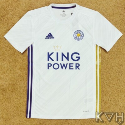 adidas Leicester City 2020/21 Away Soccer Jersey Football Shirt WHITE GG1088 XS