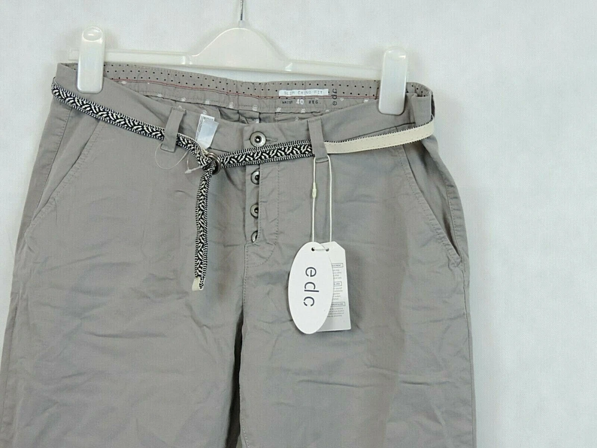 Edc By Esprit Ladies Grey Slim Chino Fit Size 40R 12 uk rrp 39