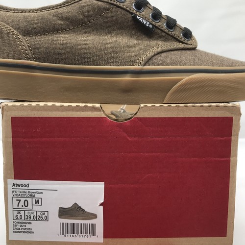 VANS Chukka Low, Mens US Sz 7 / Womens 8.5, F17 Textile Brown Gum | VN0A327LOMM - Afbeelding 6 van 7