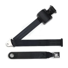 Black Pushbutton Shoulder Safety Belt - Bucket Seat RetroBelt Seatbelt Classic