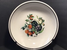 VTG DISCONTINUED VERDURA DESIGN OVER & BACK ITALIAN CERAMIC PASTA SERVING BOWL 