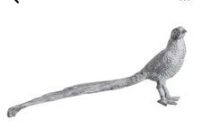 RARE NEW Pottery Barn Zinc Metal Pheasant Bird SMALL Decorative Object P12