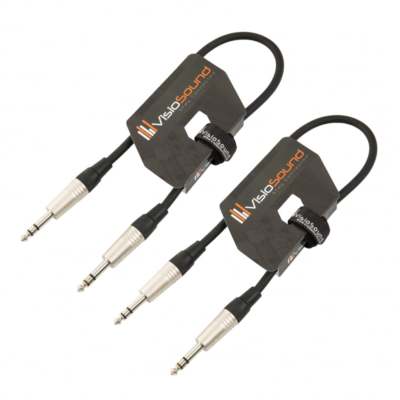 2x 6,35 mm 1/4'' Stereo TRS Klinkenkabel/symmetrisches Signal Audio Patchkabel/2er-Pack