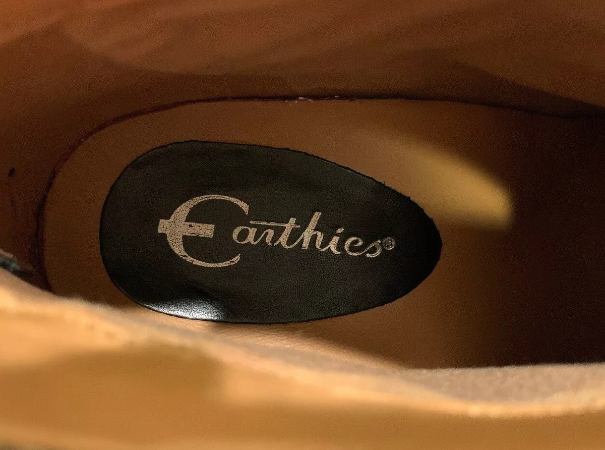 Bottines Earthies En Cuir Noir Del Rey - Pointure 9.5 US Femme - Talon Bas - Neuf Avec Boîte