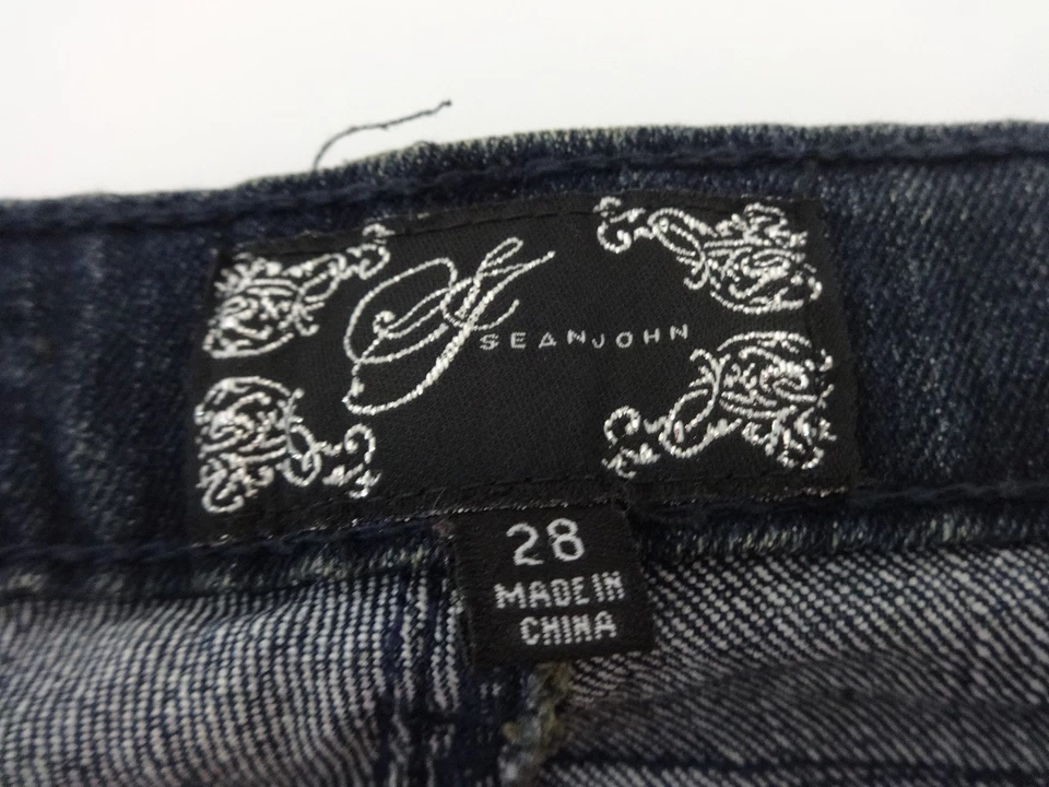 SEAN JOHN ЖЕНЩИН ФАБРИКИ ВЫЦВЕТШИЙ УЗКИЕ ДЖИНСОВОЙ ТКАНИ ЗАНИЖЕННОЙ ДЖИНСЫ РАЗМЕР 6/28 - Изображение 3 из 4
