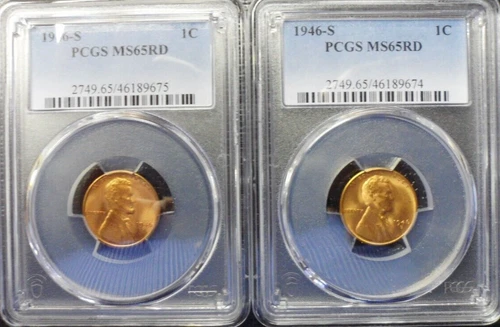1946-S Lincoln Wheat Cent PCGS MS 65 RED