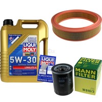 Mann Inspektionspaket Liqui Moly 5L 5W-30 FüR Fiat Punto 1.2 60 Doblo Cargo