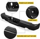 Rear Step Bumper Assembly Compatible with 2009-2022 Dodge RAM 1500 W/Dual & Lice