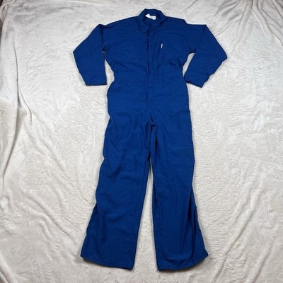 Charkate Worksafe Coverall Fire Resistant Size 46 Lightweight NOMEX III Blue