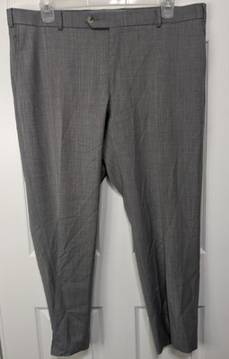 John Craig Dress Pants Men's 40x30 Gray Super 120's Wool