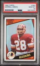 1984 Topps #380 Darrell Green ROOKIE Card PSA 10 HOF Rare Pop 148 Redskins. rookie card picture