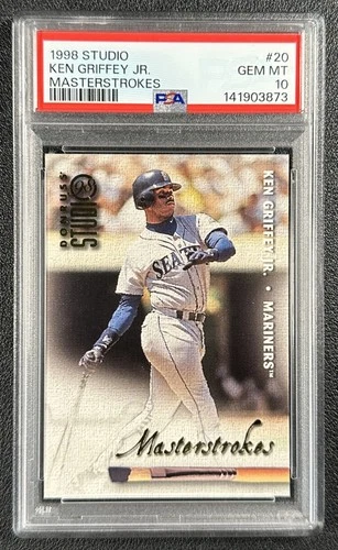 KEN GRIFFEY JR. PSA 10 1998 DONRUSS STUDIO #20 MASTERSTROKES 944/1000 GEM