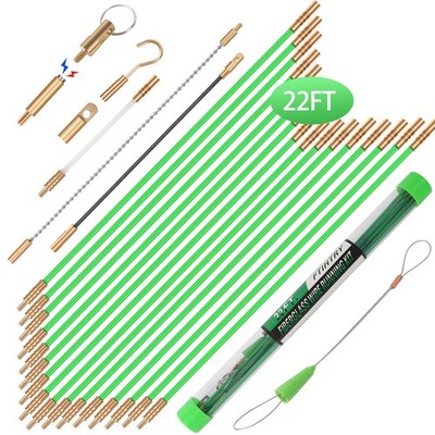 FTIHTRY 22FT Fiberglass Running Electrical Wire Cable Glow Rods Wire Pulling