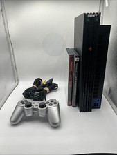 Paquete de consola Sony PlayStation 2 PS2 Fat SCPH-30001 probado funcionando 2 juegos