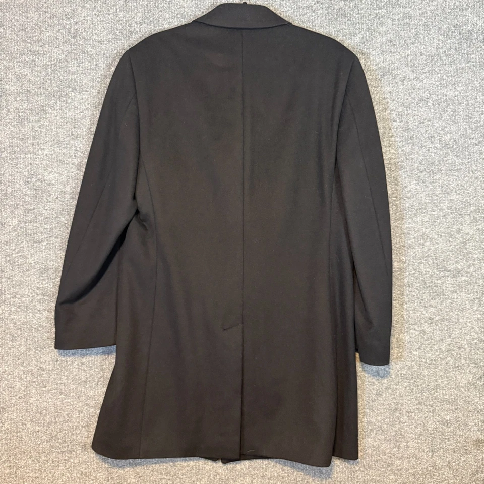 Chaqueta Kenneth Cole Para Hombres S38 Negra Mezcla de Lana Muesca Vestido Abrigo Chaquetón Foto 3 de 4