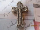 4 Troy oz .999 silver Jesus on the cross antiqed with COA MK Barz