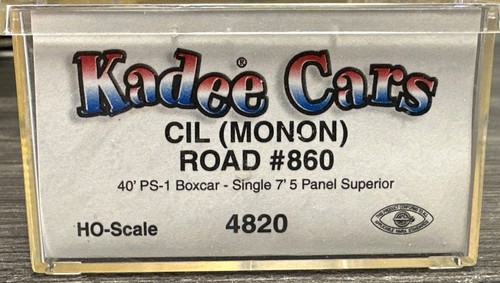 Kadee Cars escala HO #4820 40’ PS-1 Boxcar CIL (MONON) #860 NUEVO EN CAJA | Condition: New
