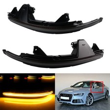 Smoked Schwarz LED Blinker Spiegelblinker L+R für Audi A7 4G S7 RS7 2011-2018