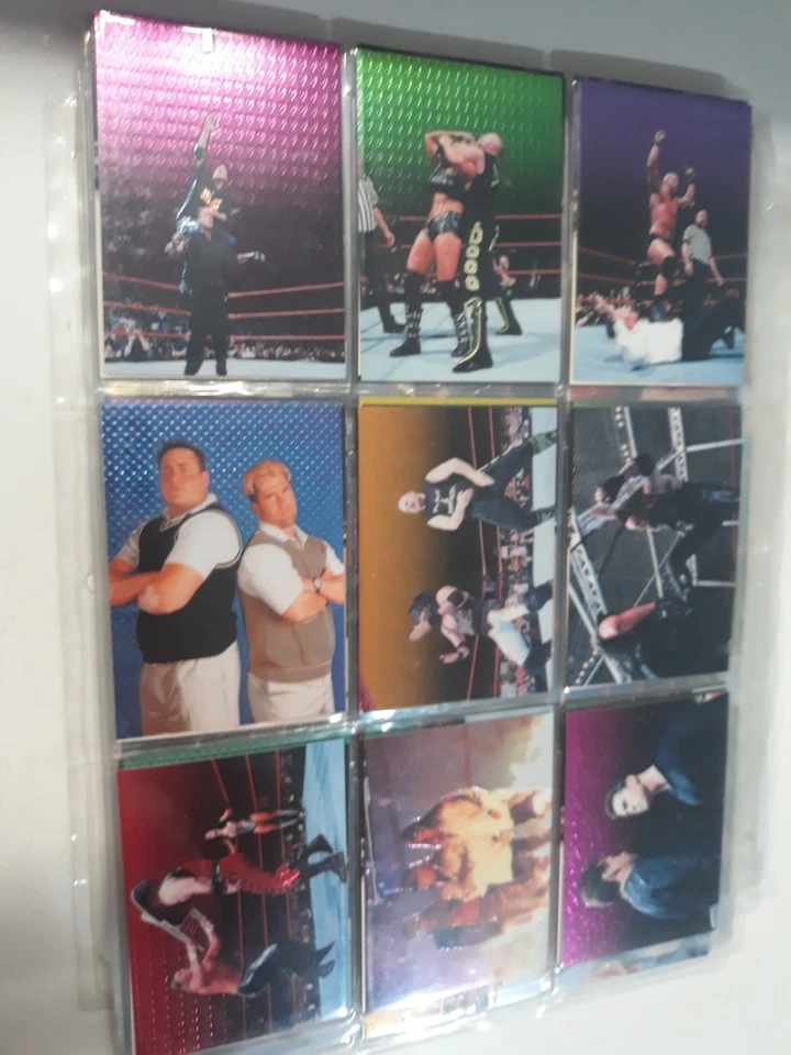 Tarjetas cromadas Smackdown WWF 1999 (juego completo, 90 cartas) imágenes de cómic **RARAS** Foto 3 de 4