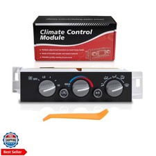 Front A/C Heater Climate Control Module Panel Without Rear Window Defogger Co...