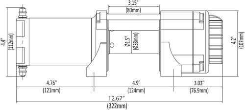 KFI Winch Kit 3000 lb For John Deere Gator XUV 560E S4 ALL (Steel Cable) - Foto 9 di 9