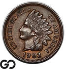 1903 Indian Head Cent Penny, Choice Unc++/BU