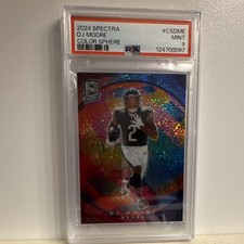 2024 Panini Spectra Color Sphere DJ Moore Chicago Bears PSA 9 #CS-10