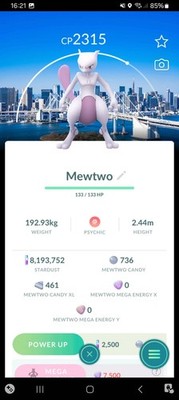 Mewtwo Pokemon Tokyo Japan Go Fest Back Registered Or 30 Days 