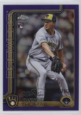 2025 Topps Chrome Update Purple Refractor 28/250 Connor Thomas Rookie RC 09vk