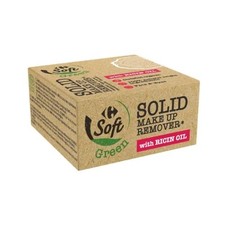 Démaquillant Solide Visage Huile de Ricin Bio Carrefour Soft Green 40 g Neuf