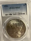1926 Peace dollar, PCGS MS63, intense luster, super nice