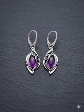 Purple amethyst silver earrings #amethyst #earrings #jewelry