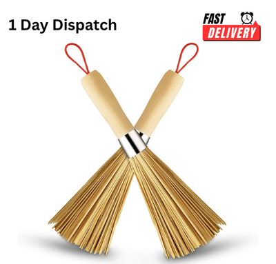#ad #ad 2 Pack Bamboo Wok Brush Kitchen Cleaning Wooden Handle Soft Bristle Brush $11.99
