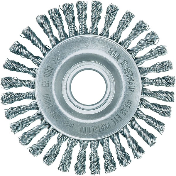 RundbüRste D.115Mm Bohr.DrahtstäRke 0,5Mm STA 6Mm 15000Min-¹ Lessmann-image